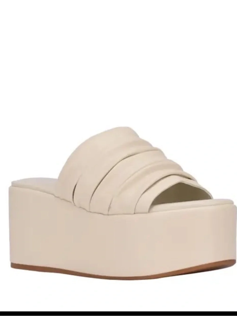 Marc Fisher Platform Slide Sandals Cream Size 8